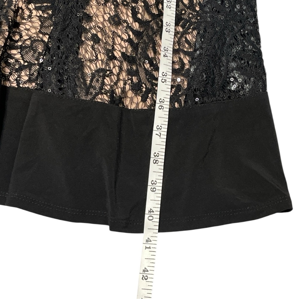R&M Richards Black Lace Midi Dress Size 8 - Picture 6 of 11